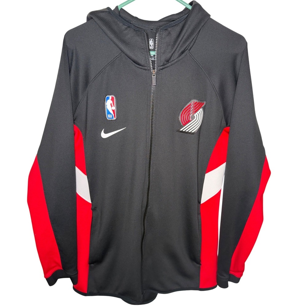 Nike Portland Trail Blazers NBA Authentic Showtime Therma Flex Full Zip Hoodie M